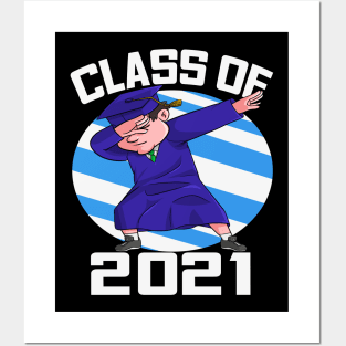 Class of 2021 Graduation Dabbing Dance Boy Posters and Art